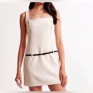 Abercrombie & Fitch Square Neck Belted Mini Dress M